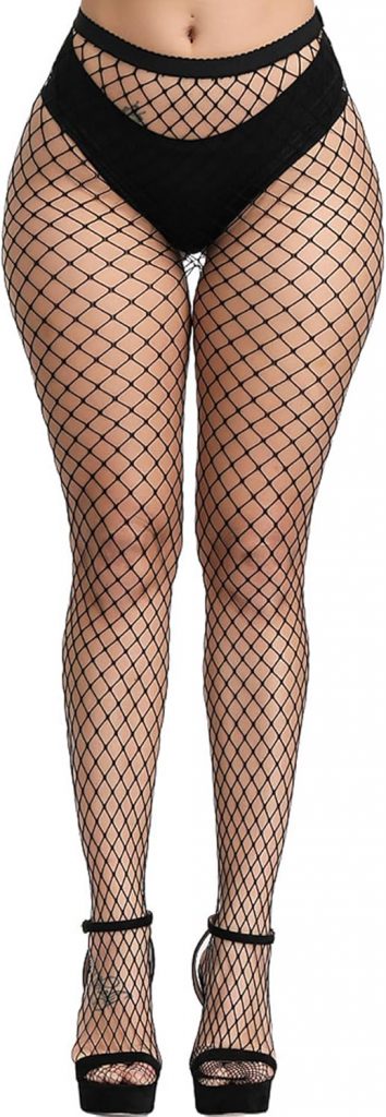 LZL1517 Netzstrumpfhose Schwarz Sexy Strumpfhosen Hohe Taille Netzstrümpfe für Damen (DE/NL/SE/PL, Alphanumerisch, Einheitsgröße, Regular, Regular, Netzstrumpfhose Schwarz – L/Gitter)