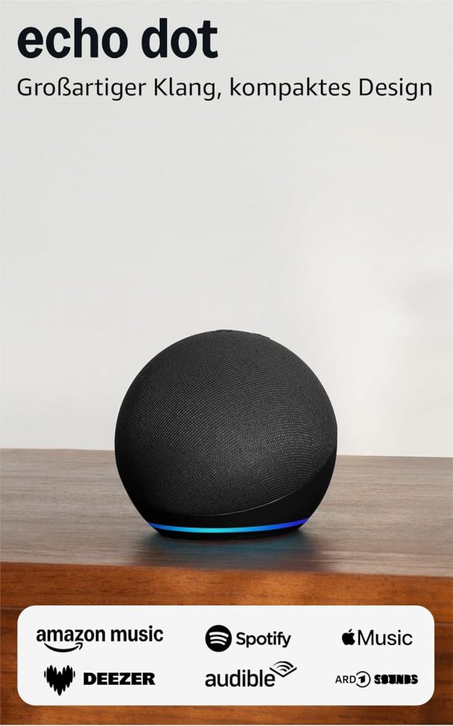 Echo Dot (Neueste Generation) Smarter WLAN- und Bluetooth-Lautsprecher und gigantischem, sattem Klang Anthrazit, mit Alexa+ Early Access