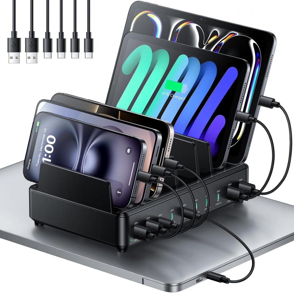 Rocoren 400W Ladestation Mehrere Geräte USB C Charging Station, GaN PD100W 10…