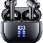 ZIUTY Bluetooth 5.3 Kopfhörer Kabellos, In Ear Bluetooth Kopfhörer mit 4 ENC Mikrofonen, 48 Std Spielzeit, LED Anzeige, HiFi Stereo Sound, IPX7 wasserdichte Sport Kopfhörer – Schwarz