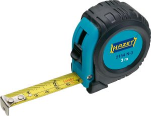 👑 HAZET Maßband 2154N-3 | 3 Meter, reduziertes Abknickverhalten und widerstandsfähige Beschichtung, automatisches Einziehen durch Qualitätsfeder und doppelte Bandmaß Beschriftung