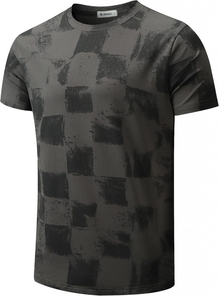 RONOMO Herren T-Shirt 95% Baumwolle 5% Spandex, Mikroelastik, Hautfreundlich
