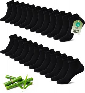 SukModen 12/24 Paar Sneaker Socken Herren Damen aus Bambus,Anti-Geruch Atmungsaktiv Weiche Halbsocken, Dünne Kurze Sneakersocken für Alltag, Freizeit, Shopping & Zuhause