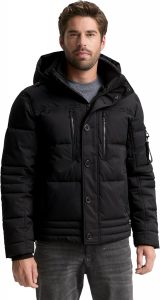 Tom Tailor Herren Pufferjacke mit Abnehmbarer Kapuze