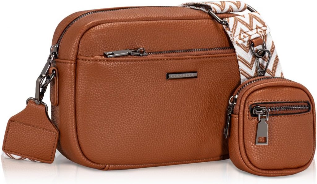 GASSDA Umhängetasche Damen PU Leder Crossbody Bag Handtasche Damen Kleine…