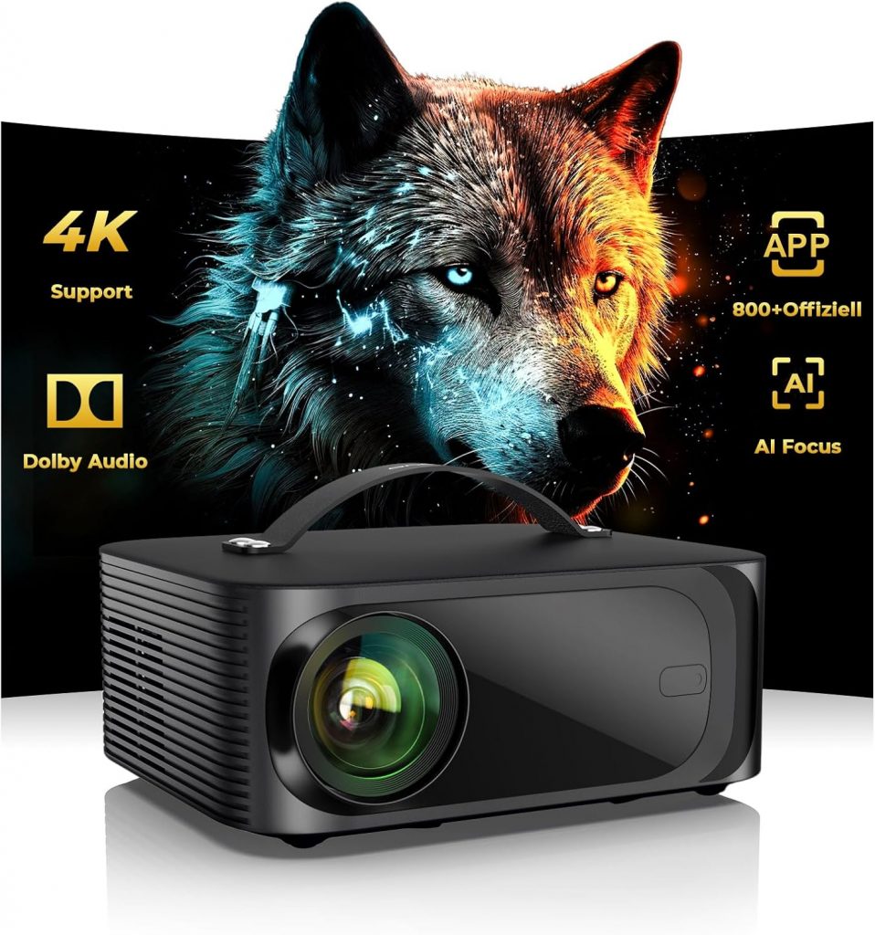 Beamer 4k Heimkino【800+Offizielle Apps&Dolby Audio】 15000 ANSI KI Fokus ONOAYO…