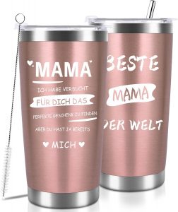 Muttertagsgeschenke für Mama,600ml Thermobecher Kaffeebecher Tasse,Muttertagsgeschenk Personalisiert,Muttertag Geschenk für Oma Frauen,Mama Geschenk zum Muttertag Geburtstag Weihnachten