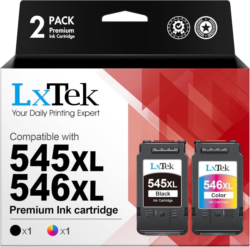 LxTek 545XL 546XL Multipack für Canon Druckerpatronen 545 546 Kompatibel für Canon TR4550 Patronen 546 XL Color…