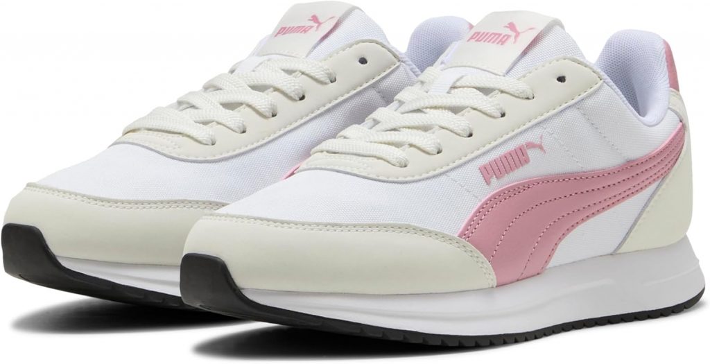 Puma Unisex R78 LightwindSneaker, Puma Weiß Poised Pink Vapor Grey, 46 EU