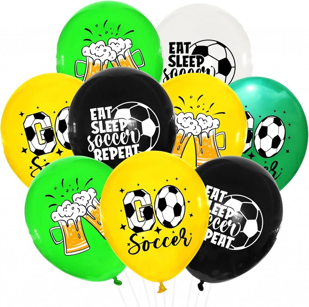 Ovanda 18 Stück Fußball Ballons,Fußball Deko Geburtstag Junge Mädchen,Fussball…