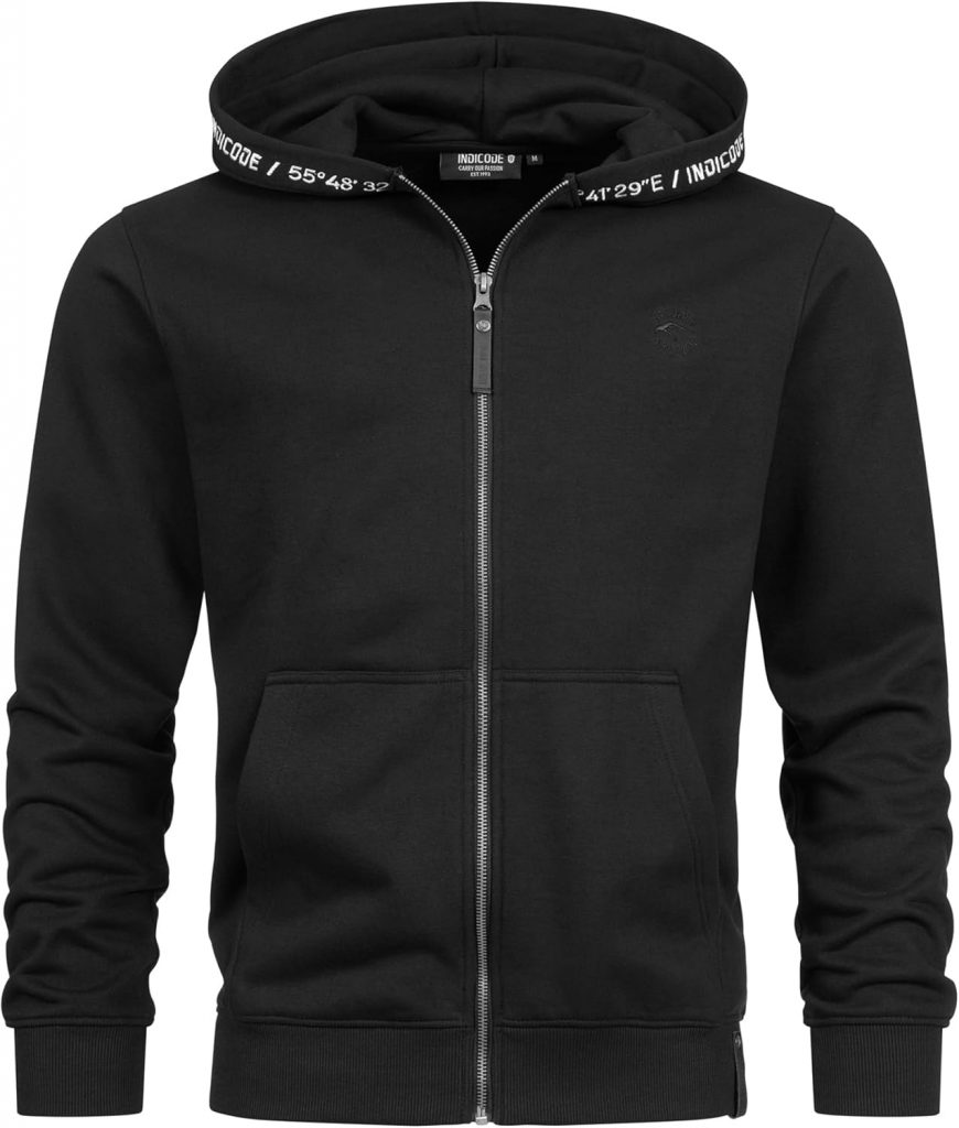 Indicode Herren INMobil Kapuzensweatjacke Hoodie Kapuzenpullover Pulli für Männer