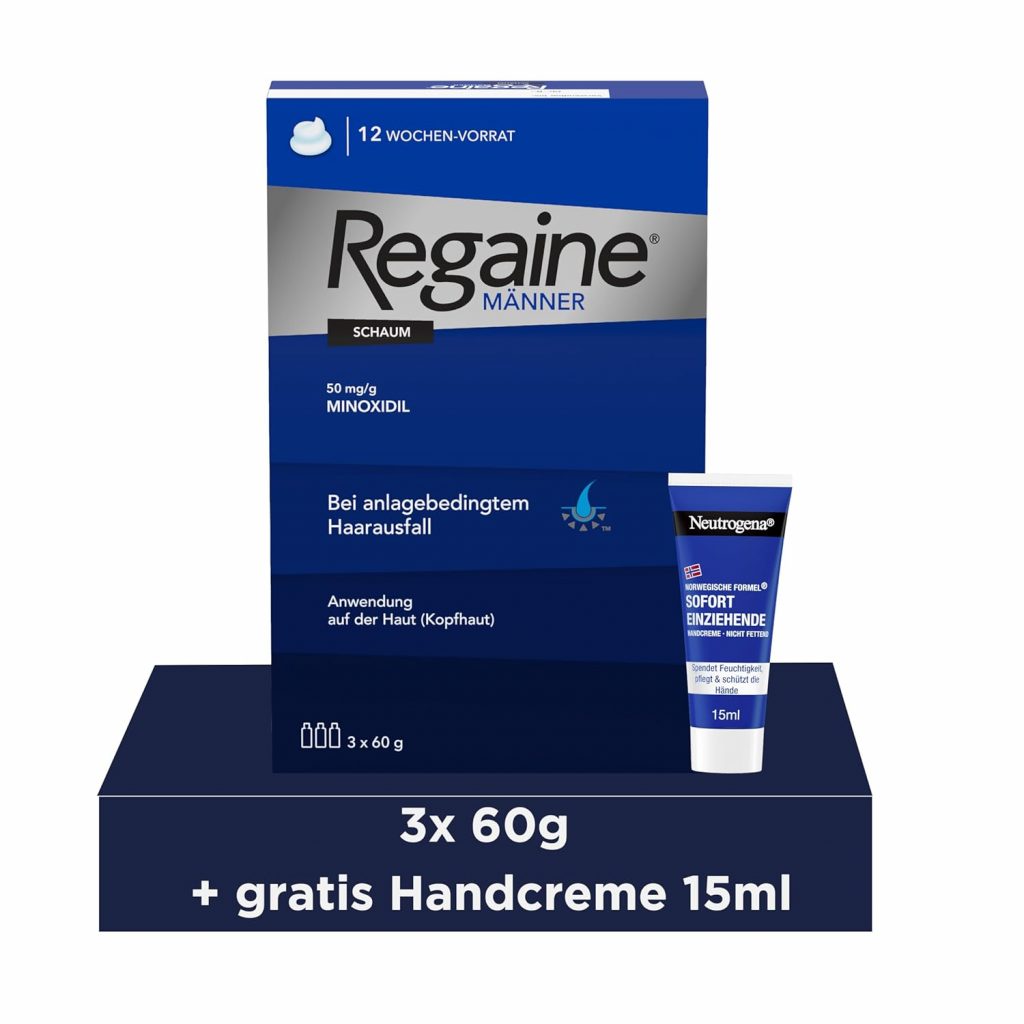REGAINE Männer Schaum: 3-Monatspackung mit 50 mg/g Minoxidil, stoppt erblich…