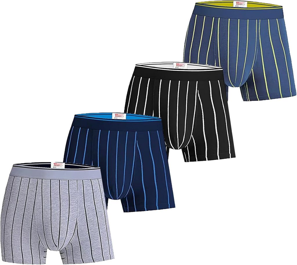 Trendy Boy 4er-Pack Herren Baumwoll-Trunks – Regular Fit Boxer Briefs, Y-Front…
