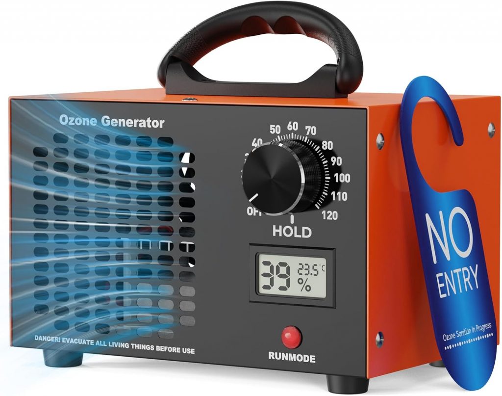 Ozongenerator 160000mg/g – 2-In-1 Ozon Luftreiniger,Ozongerät mit Temperatur…