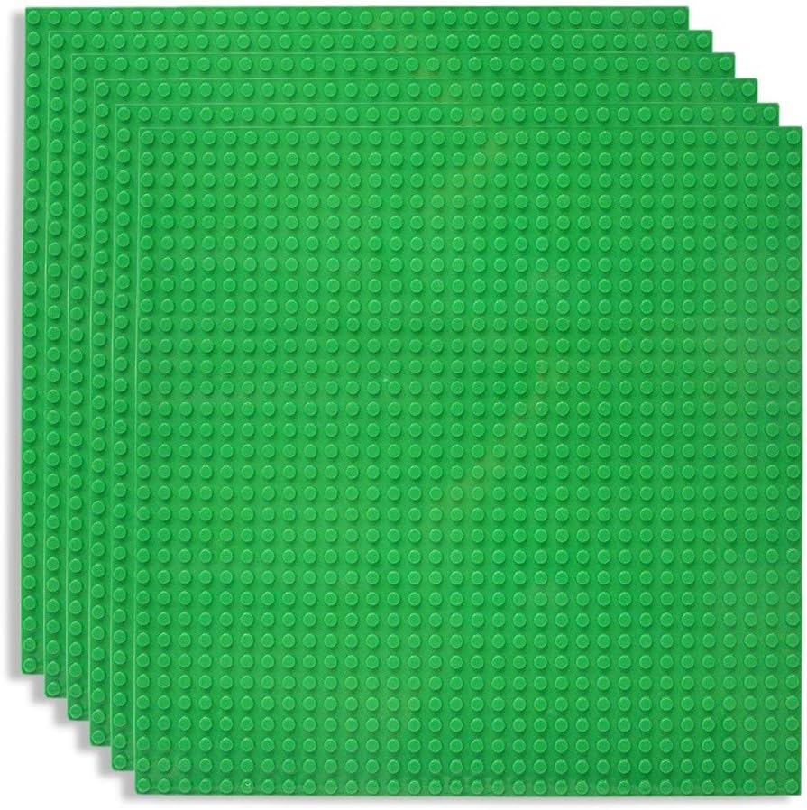 Lekebaby 6 Platten-Set Bauplatte Kompatibel mit Meisten Marken, 25 * 25cm, Grüne…