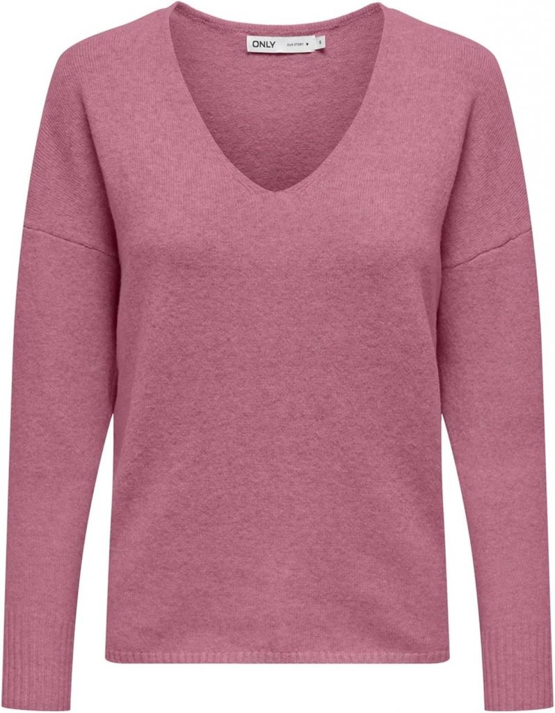 ONLY Damen Onlrica Life L/S V-Neck Pullo KNT Noos Pullover