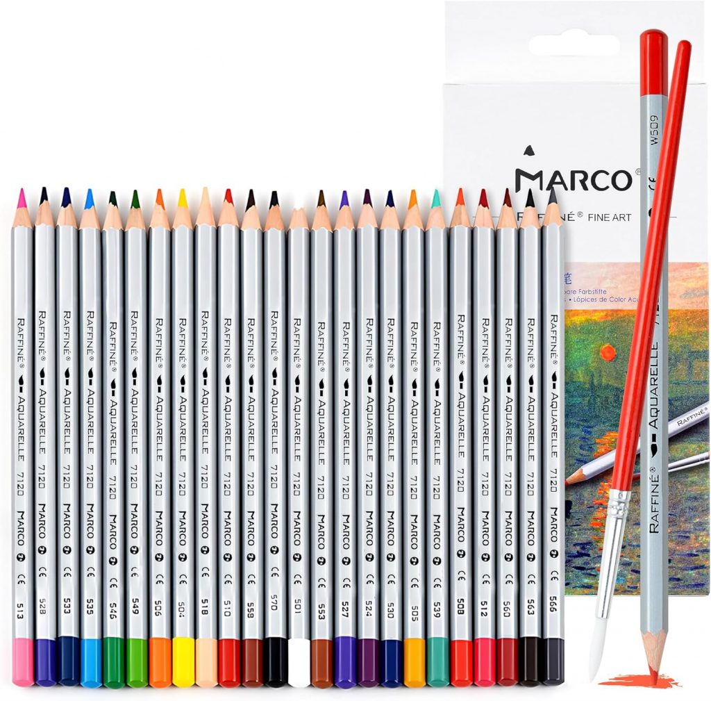 MARCO &Ouml;lbasierte Buntstifte 7100 Serie &ndash; 48 Farben, Dicke &Ouml;lkreideminen, Sechskant &ndash; Ideal f&uuml;r Illustration & Graffiti, Anf&auml;nger & Malerliebhaber