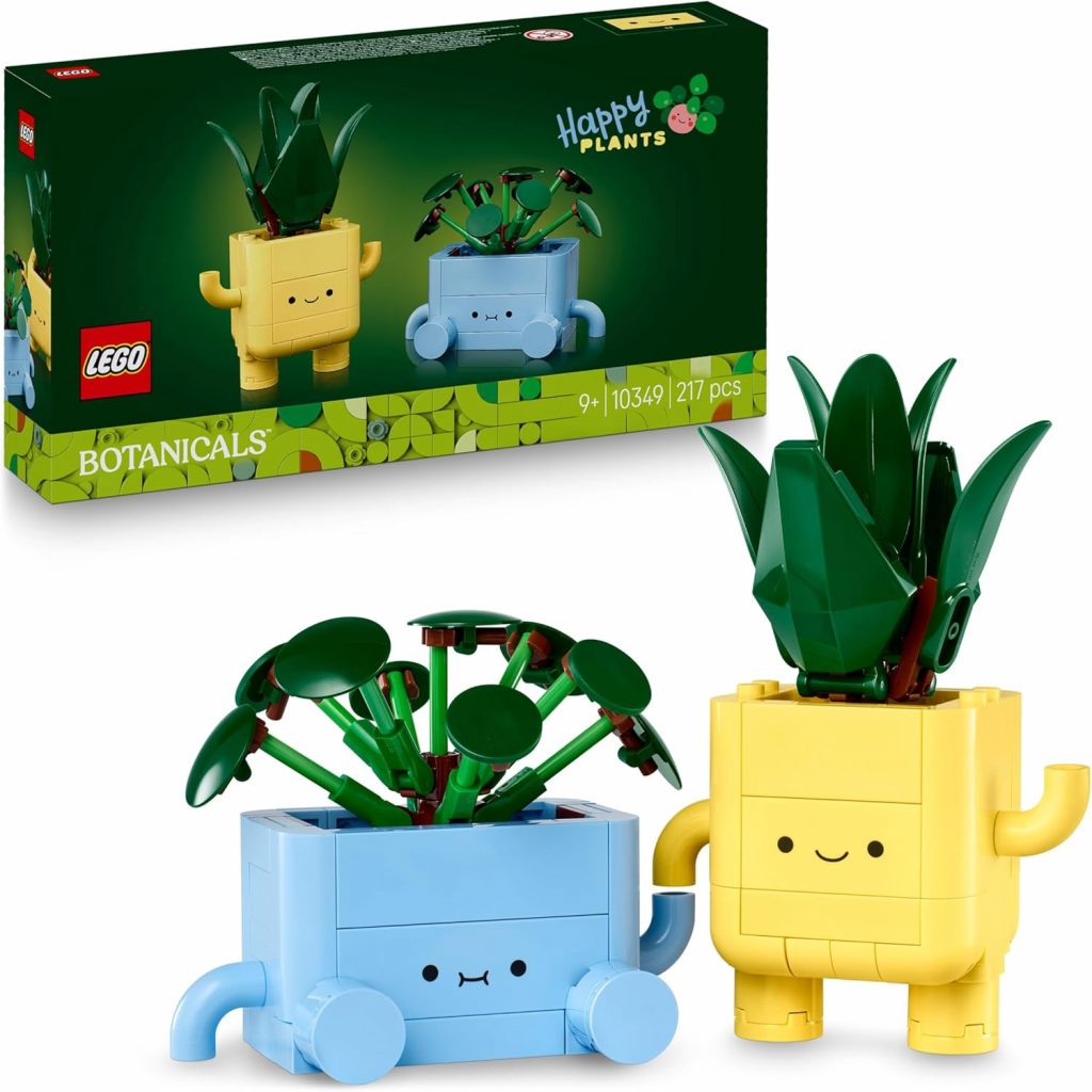 LEGO Botanicals Fröhliche Pflanzen – Spielzeug für Kinder mit 2 Kunstpflanzen, 2 bunten Blumentöpfen &…