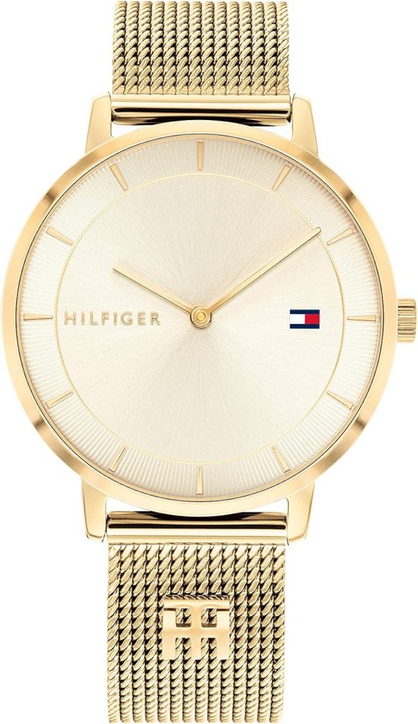 Tommy Hilfiger Analog Quarzuhr für Damen mit Edelstahl-Mesh-Armband – Erhältlich in Silber, Gold, Roségold oder Navy…
