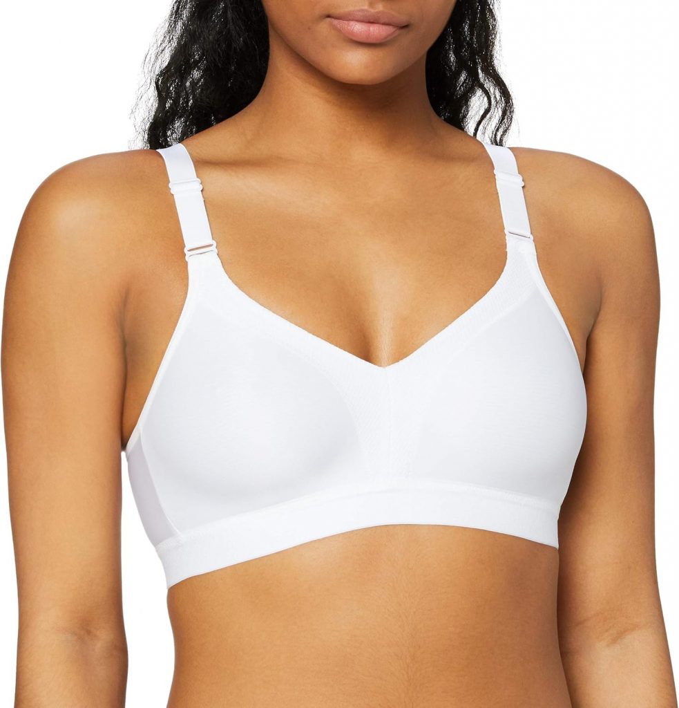 Triumph Damen Sport-BH Triaction Wellness N, ohne Bügel, Gepolstert, 85D, Weiß