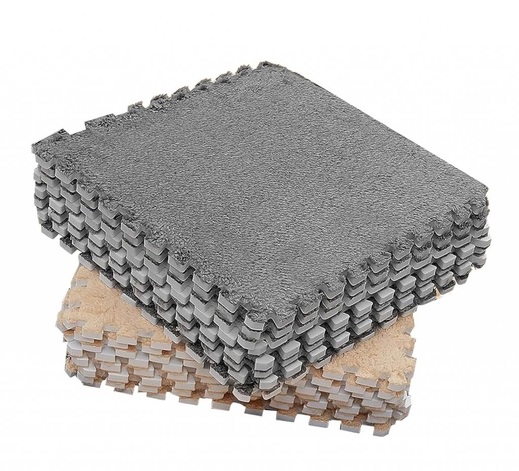 10 Stück 30 Cm/11,8 Zoll Plüschschaum-Bodenmatte, Schaumstoffquadrate-Bodenmatte…