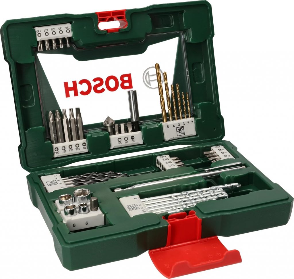 Bosch 48tlg. V-Line Titatium Bohrer und Bit Set (mit Magnetstab, für Holz, Stein…