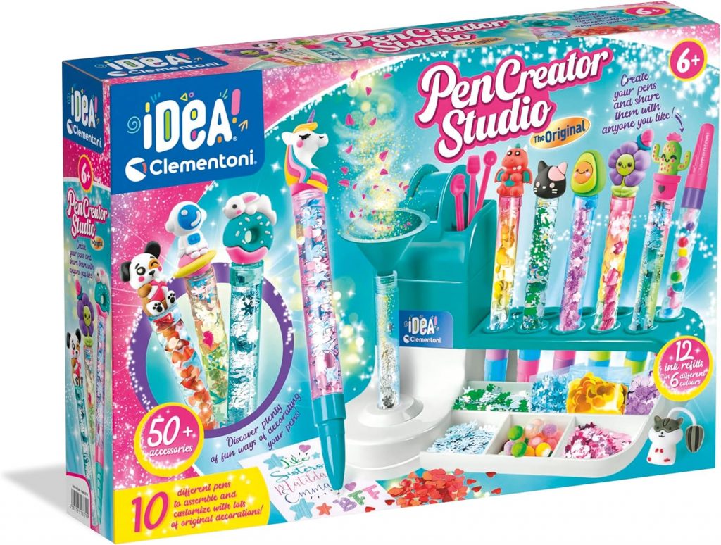 Clementoni Pen Creator Studio, personalisierbares Stifte-Set für Kinder, Kunst…