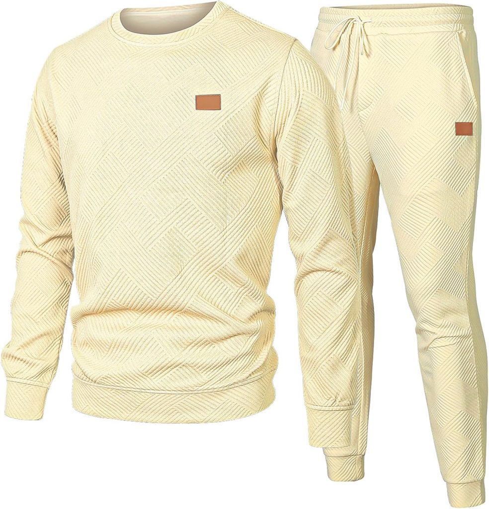 JMIERR Herren Jogginganzug Set 2-Teiliger Sweatshirt Trainingsanzug Casual…