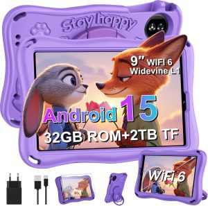 SUAAT 2026 Kinder Tablet 9 Zoll Android 15 mit 32GB ROM+TF 2TB, 5G WiFi, Gemini AI, Octa-Core, Widevine L1, GPS, Face ID, Kindersicherung, 1340 * 800, 5000mAh, BT 5.0, Kids Tablet mit Eva Case - Lila79,99&euro; statt 199,99&euro;➡️ https://www.amazon.de/dp/B0GWQ9SRJN/?tag=preisfehlerheute-21