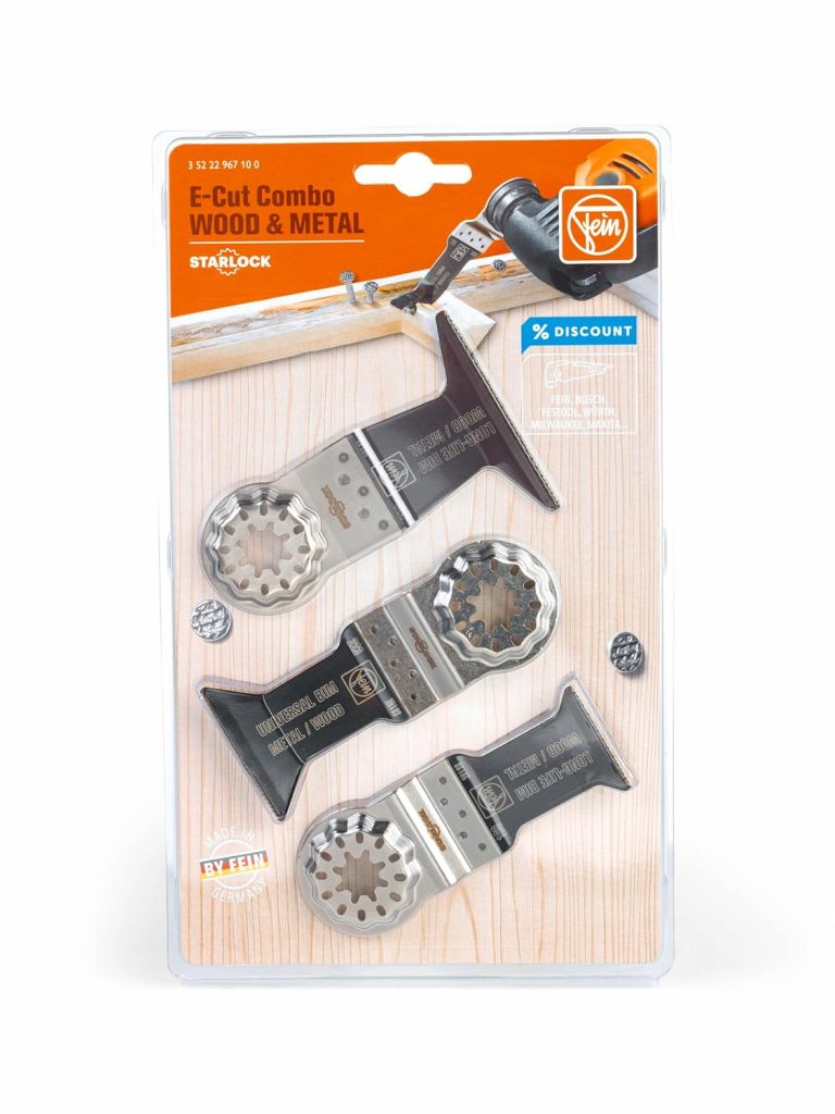 Fein E-Cut Combo Starlock Wood & Metal Tauchsägeblätter (3-teiliges Set…
