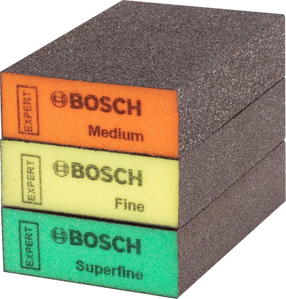 Bosch 3X EXPERT S471 Standard Schleifschwämme (für Farbe auf Holz, Weichholz, Ø…