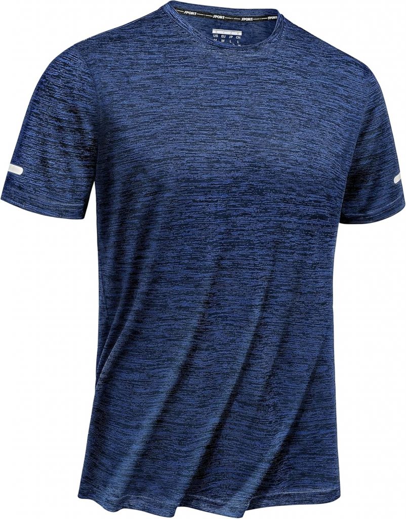 TACVASEN Herren Meliert Sport T-Shirts Kurzarm Schnelltrocknend Laufshirts…