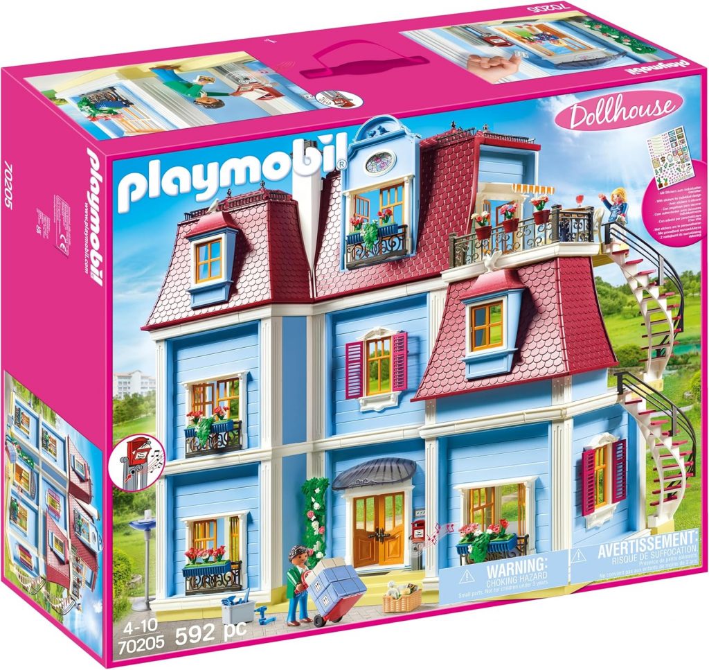 PLAYMOBIL Dollhouse 70205 Mein Großes Puppenhaus, Mit funktionsfähiger…