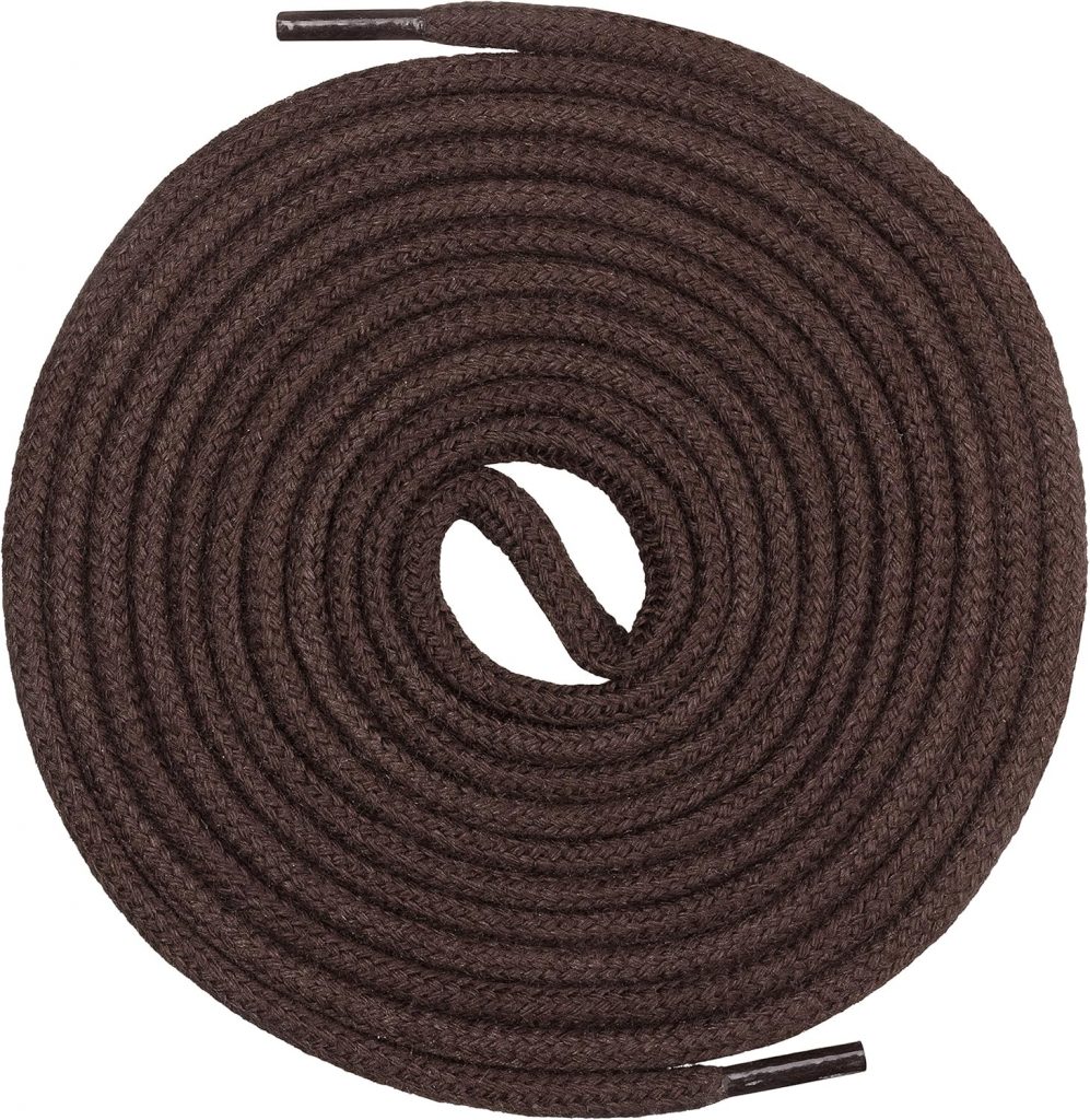 Mount Swiss© Schnürsenkel rund ø 3-4 mm I Sehr reißfeste Premium Schuhbänder aus 10 Baumwolle ideal für Sneaker Sportschuhe Freizeitschuhe Lederschuhe UVM I Shoe-Laces Längen 45-200 cm