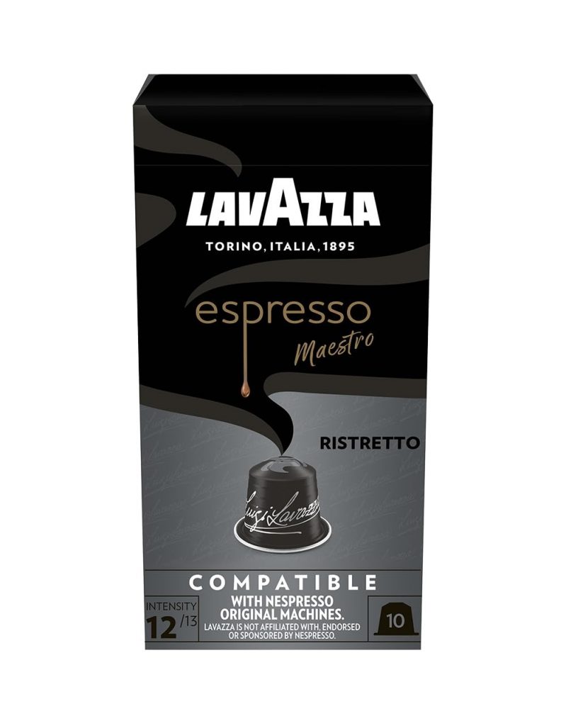 Lavazza dark-roast Espresso Ristretto, intensiv und vollmundig, 10 Kapseln…