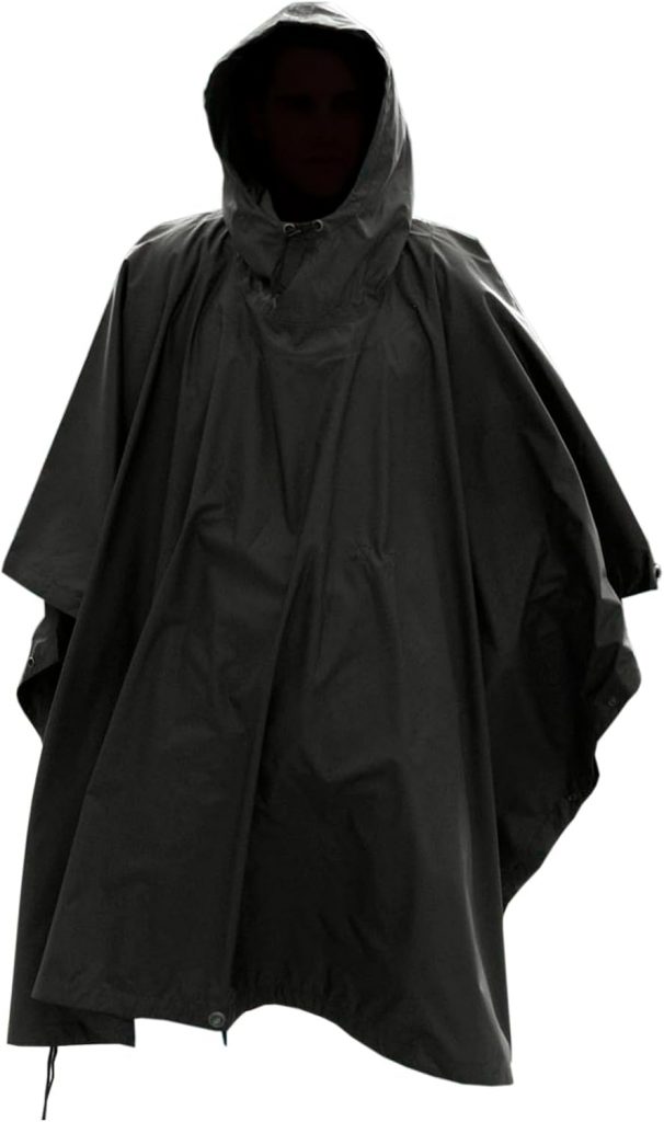 Mil-Tec Regenponcho Unisex • US Poncho aus reißfestem Ripstop Material • Mehrzweck Regenponcho Herren & Damen •…