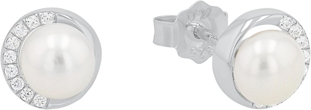 s.Oliver Damen Schmuck – Ohrstecker & Klappcreole aus 925er Silber mit…