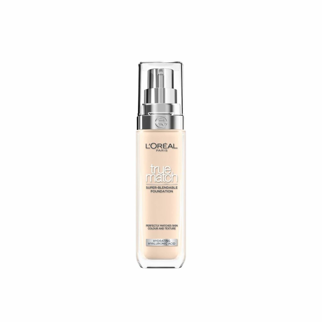 L'Oréal Paris, True Match Foundation, nahtlos verblendbar, mit Hyaluronsäure, vegane Formel, flüssige Textur…