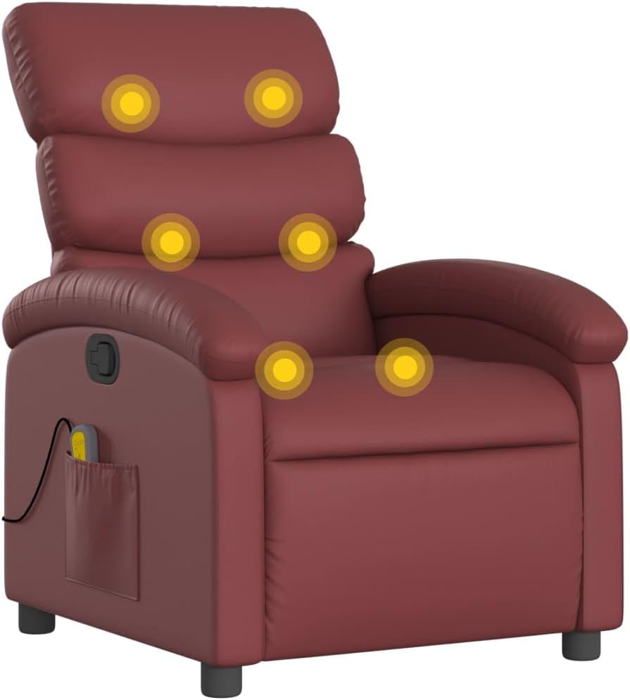 vidaXL Massagesessel ohne Netzadapter, Sessel Verstellbare Rückenlehne…