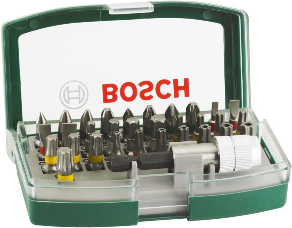 Bosch 32tlg. Schrauberbit-Set (PH-, PZ-, Hex-, T-, TH-, S-Bit, Zubehör…