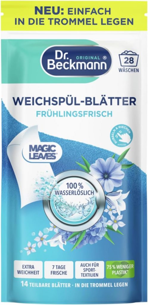 Dr. Beckmann Weichspül-Blätter Frühlingsfrische – 14 Blätter Ultra-kompakt…