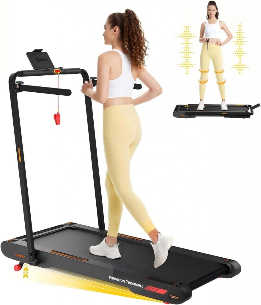 Sperax Laufband für Zuhause Klappbar, 5 in 1 Walking Schwingungen Pad 12 km/h, Walking Pad mit Steigung, Laufband…
