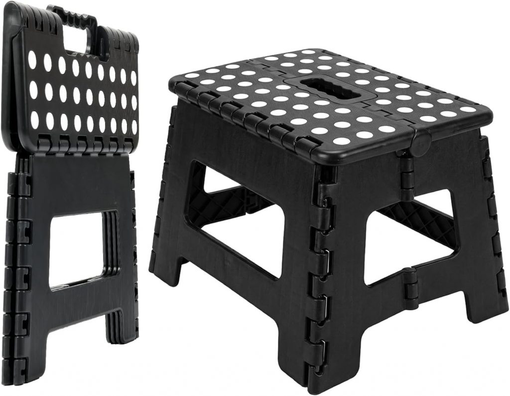 Sitleva Tritthocker klappbar (136 kg Tragkraft) – Faltbarer Klapphocker mit…