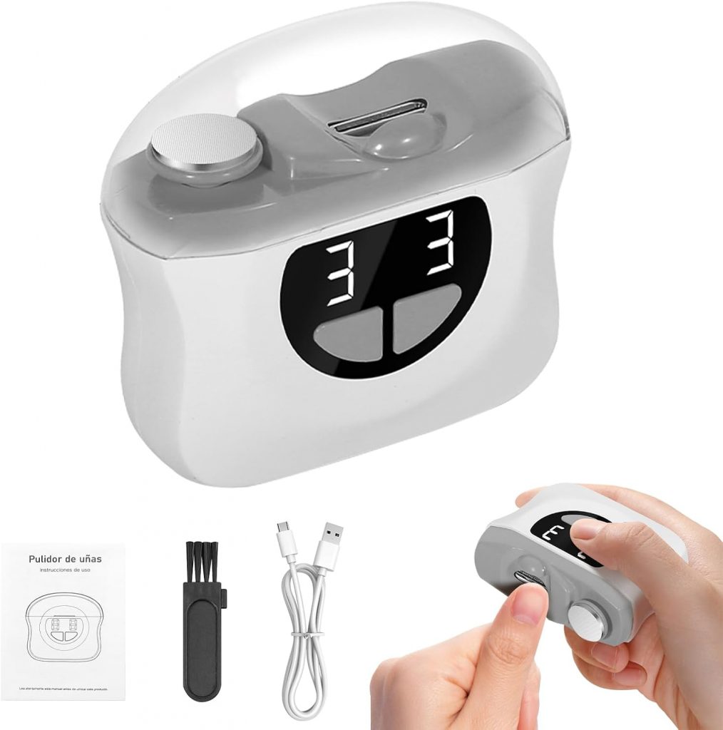 Elektrischer Nagelknipser, 3 Geschwindigkeiten Nagelschneider Elektrisch mit LED…