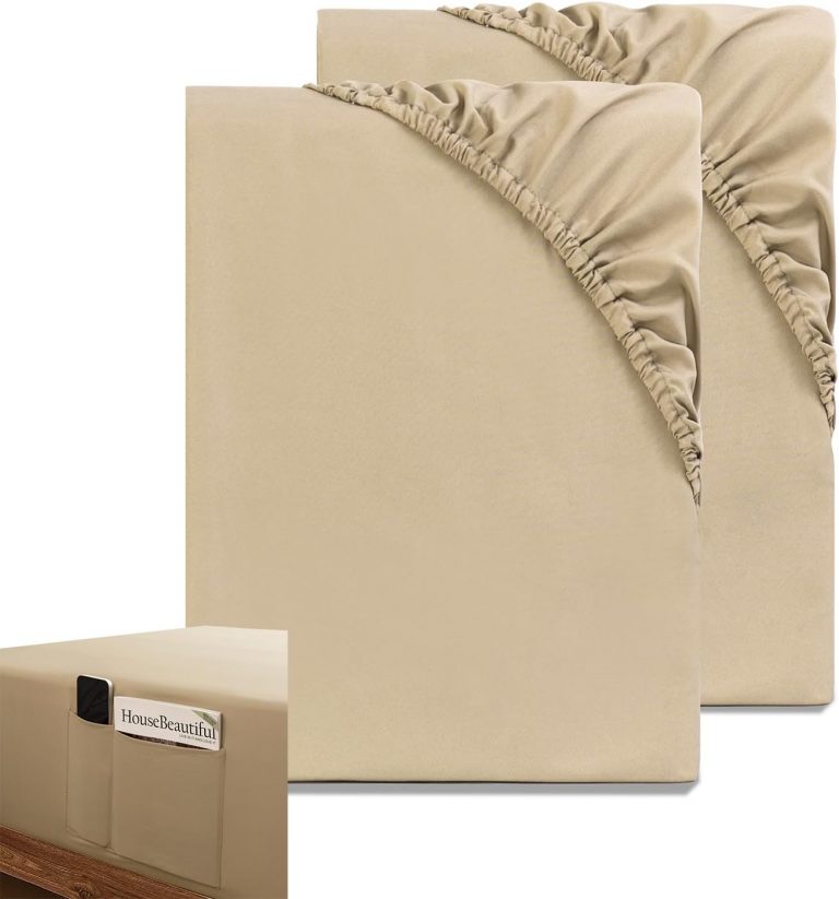 HIG Spannbettlaken 90x200cm 2er Set Sommer, Spannbetttuch mit 35cm Tiefe Tasche für Boxspringbett, Spannbetttücher mit seitlicher Tasche für Handy oder Fernbedienung, ÖKO-TEX Zertifiziert (Sand)8.99€ ➡️ https://www.amazon.de/dp/B0FG1Z6T2G/?tag=preisfehlerheute-21