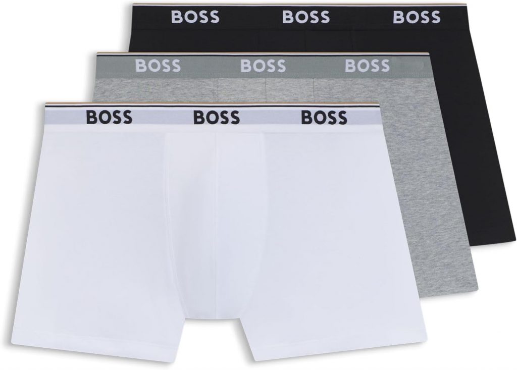 BOSS Herren BoxerBr 3P Power Dreierpack eng anliegende Boxershorts aus…