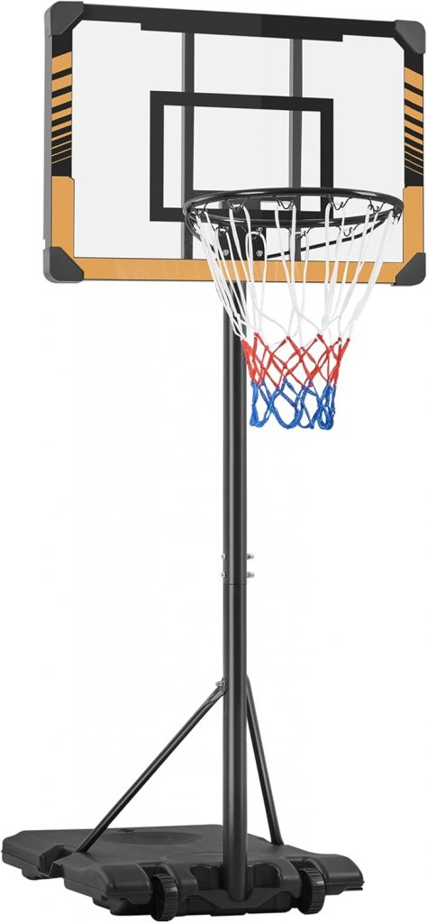Yaheetech höhenverstellbarer Basketballständer, Basketballkorb mit Rollen, Mobile Basketballanlage Wasser/Sand…