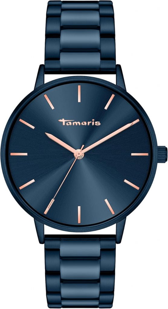 Tamaris Damenuhr – Schlichte, runde Armbanduhr für Damen 36 mm