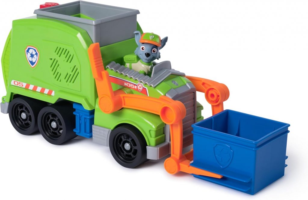 PAW PATROL, Extragroßer Recycling-Truck mit Rocky Spielfigur und…