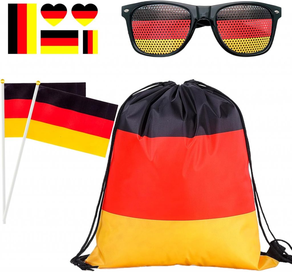 5-TLG Deutschland Fanartikel Set für Fußball 2026 – Turnbeutel aus Polyester…
